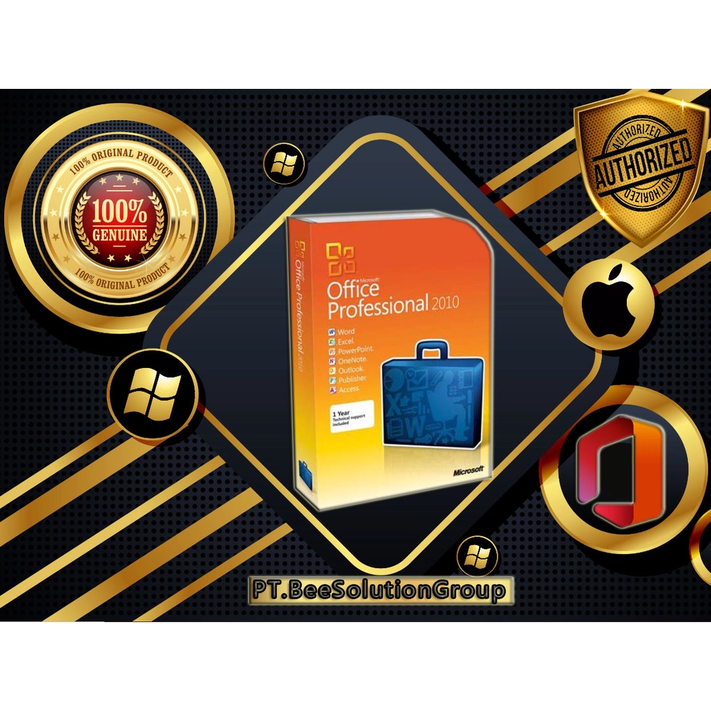 Jual Microsoft Office Professional 2010 For 3 Device sistem operasi 32 ...
