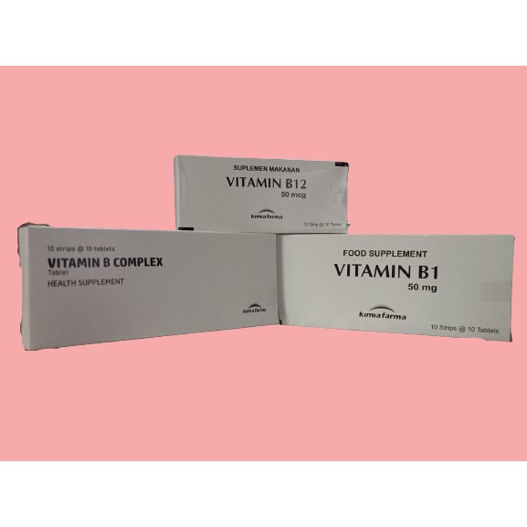 Jual VITAMIN B 12, VITAMIN B1 DAN VITAMIN B COMPLEX KIMIA FARMA PER