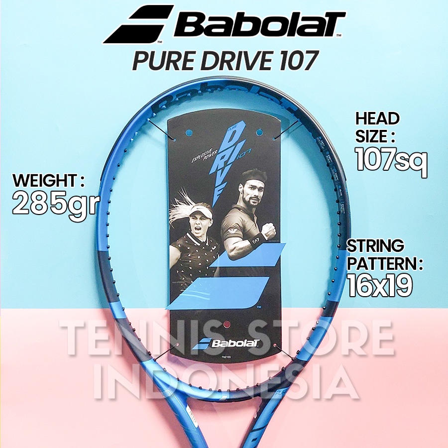 Jual Babolat Pure Drive 107 sq / 285 gram 2021 ( Raket Tenis / Tennis