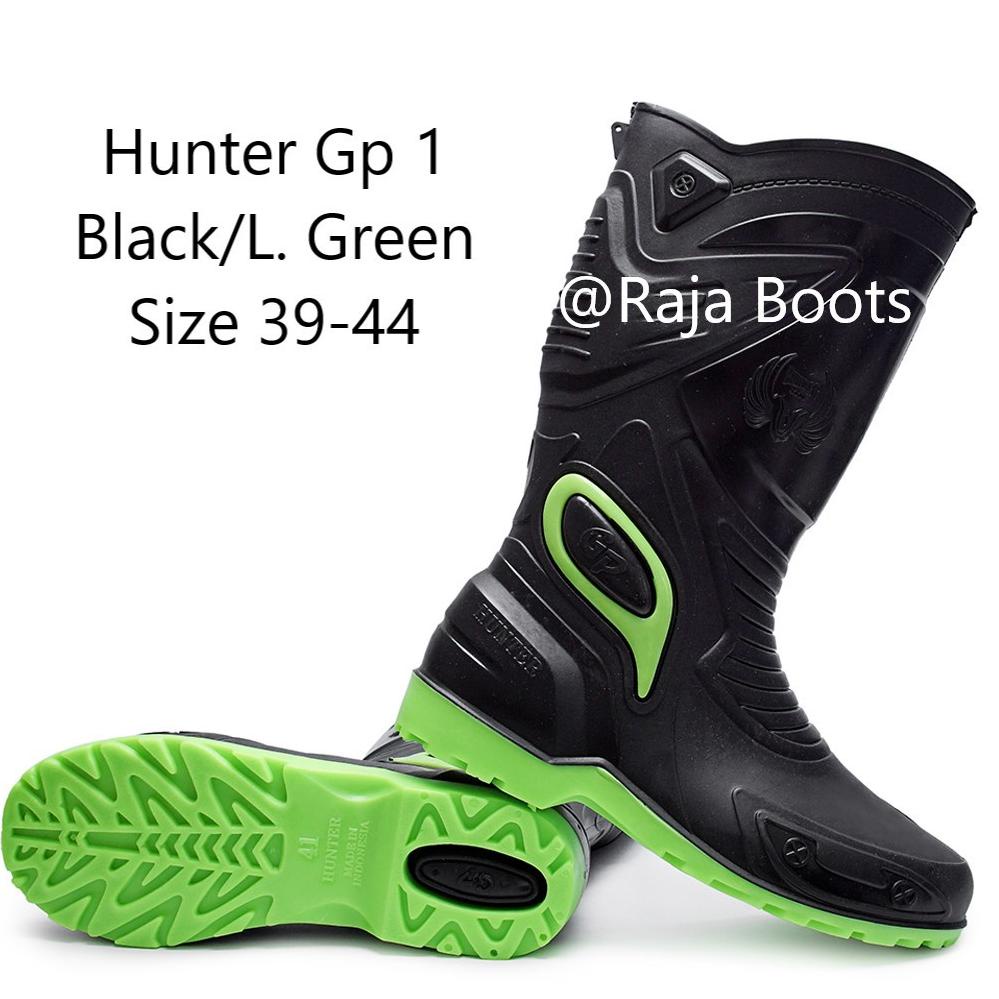 Jual Sepatu Boot Moto Panjang Termurah Hunter Gp Hitam Lemon Kode