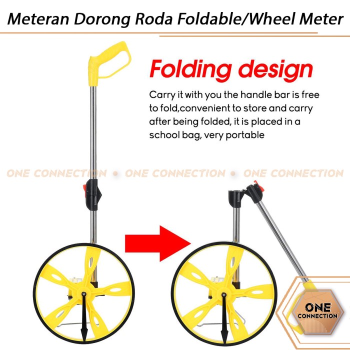 Jual Meteran Dorong Roda Foldable /Measuring Wheel Meter/Alat Uukur ...