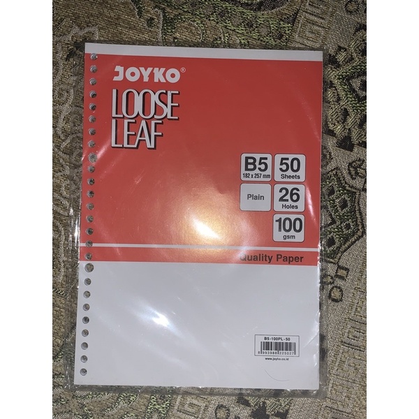 Jual Loose Leaf Joyko Plain B Shopee Indonesia