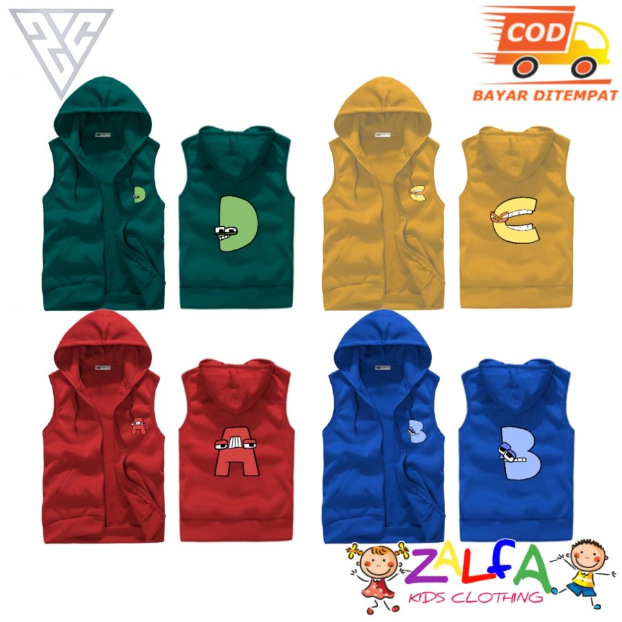 Jual Jaket Rompi Anak Alphabet Lore A B C D - Z Karakter | Shopee Indonesia