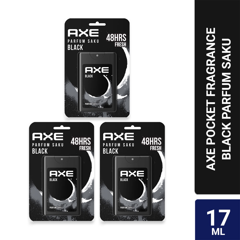 Jual Axe Pocket Fragrance Black Parfum Saku 17ml x 3 pack Shopee Indonesia