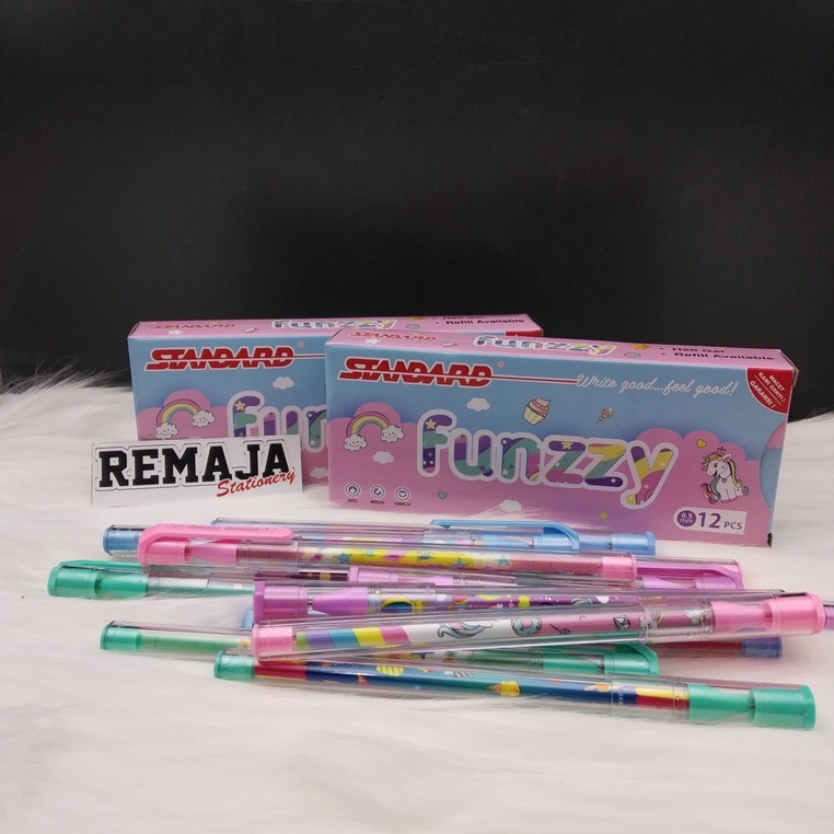 Jual Bolpoin / Pen Standard Funzzy Per pack | Shopee Indonesia