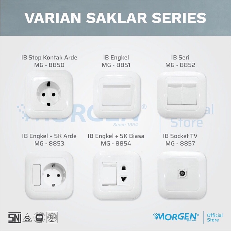 Jual Morgen IB M Series Saklar Engkel / Seri / StopKontak / Engkel Stop ...