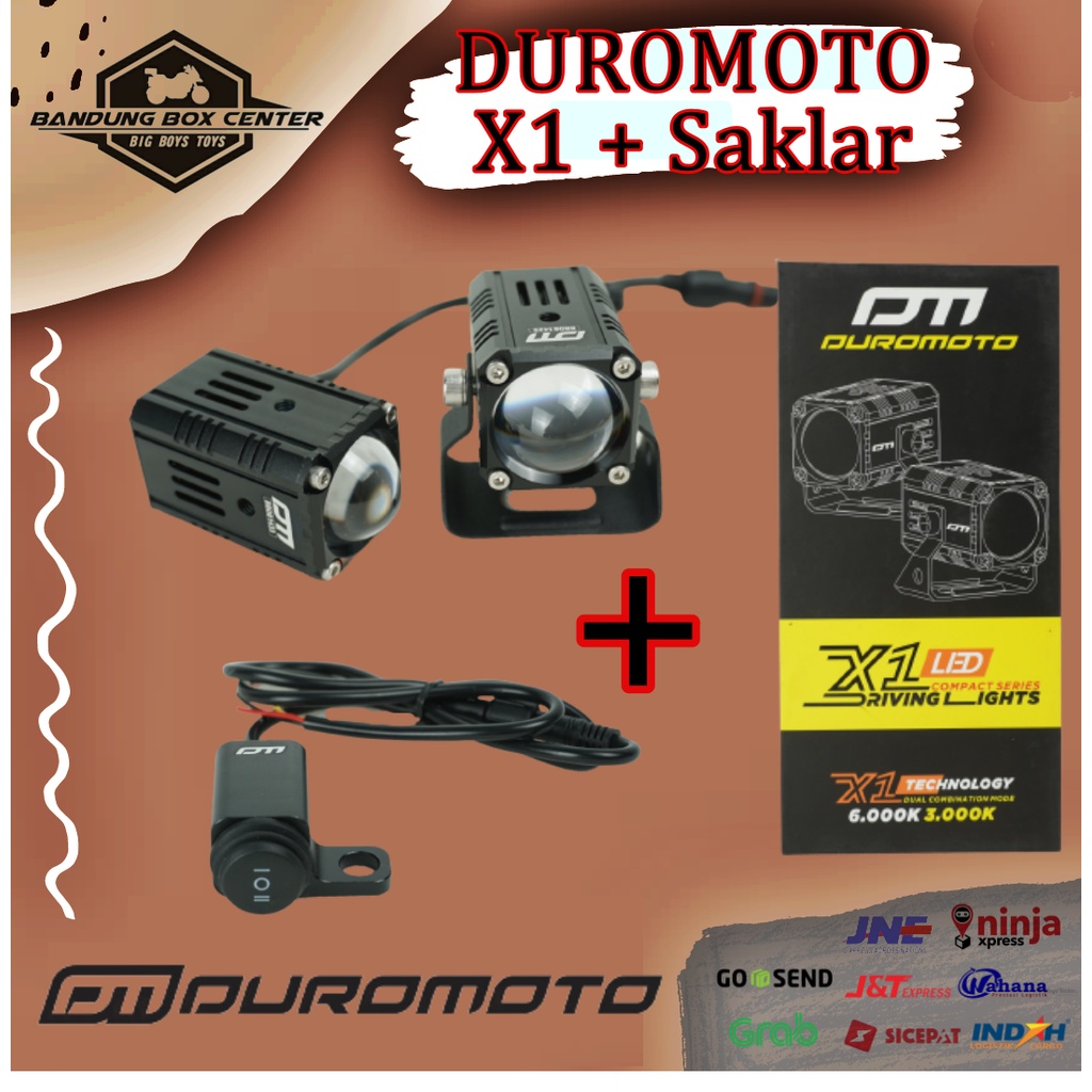 Jual Lampu DUROMOTO X1 Lampu Tembak Foglamp Motor Mobil DUROMOTO X 1