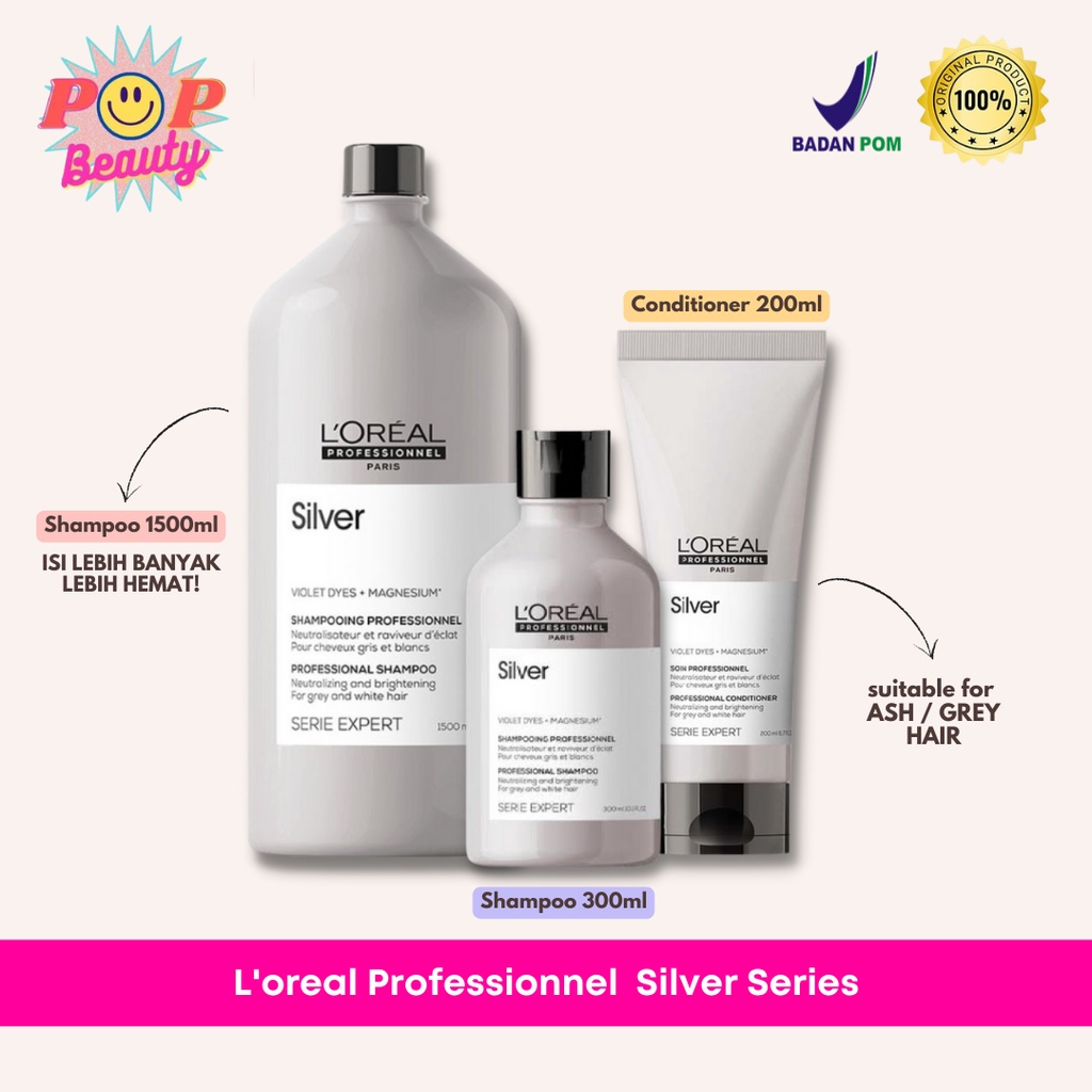 Jual Loreal Silver Expert Series Shampoo Conditioner For Grey / White