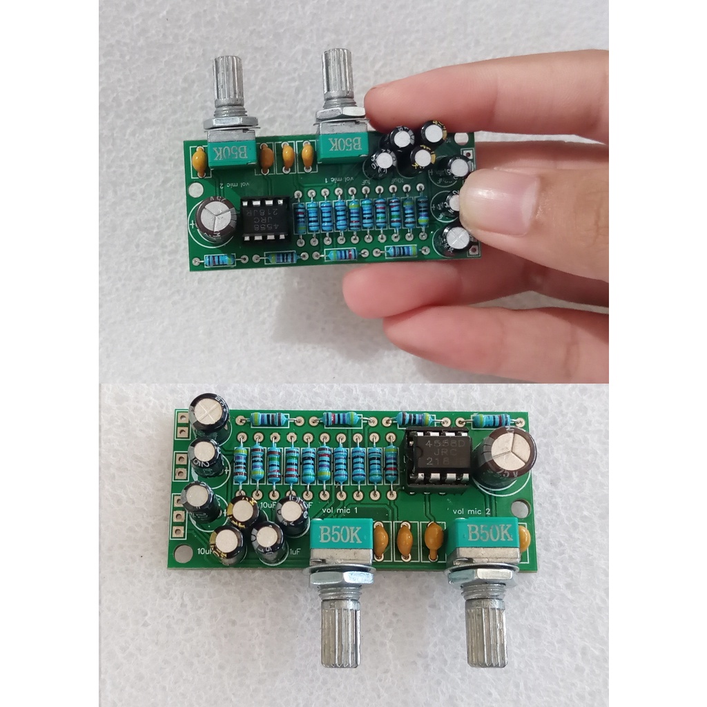 Jual Modul PreAmp Mic 4558 2 Mic | Shopee Indonesia