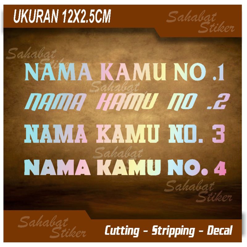 Jual Stiker Cutting Nama Kamu Shopee Indonesia