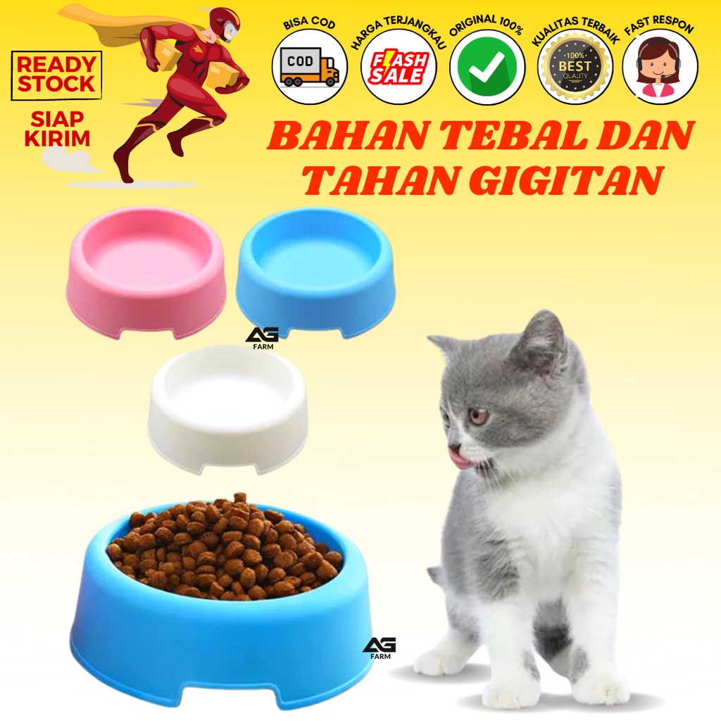 Jual Mangkok Makan Kucing Plastik Pet Bowl Single Tempat Makan Kucing ...