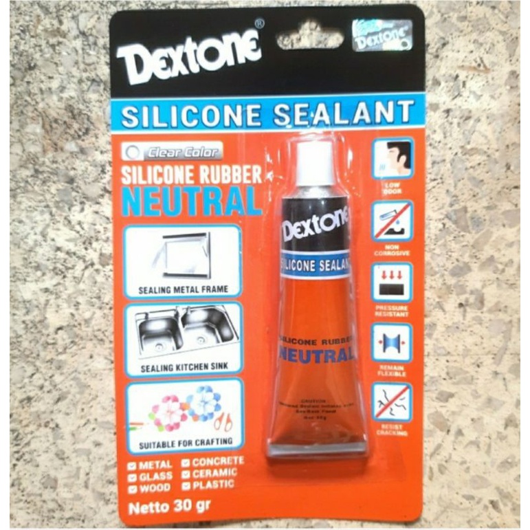 Jual LEM DEXSTONE SILICONE SEALANT 30 GRAM LEM KACA SILICONE RUBBER ...