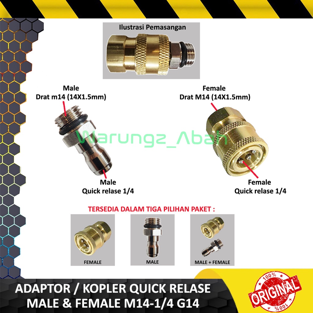 Jual Sambungan Quick Release Nepel Niple Adaptor Adapter Konektor