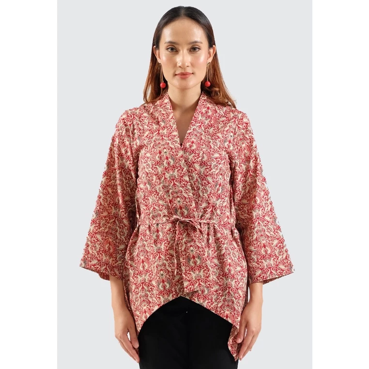 Outer Wanita Katun Merah