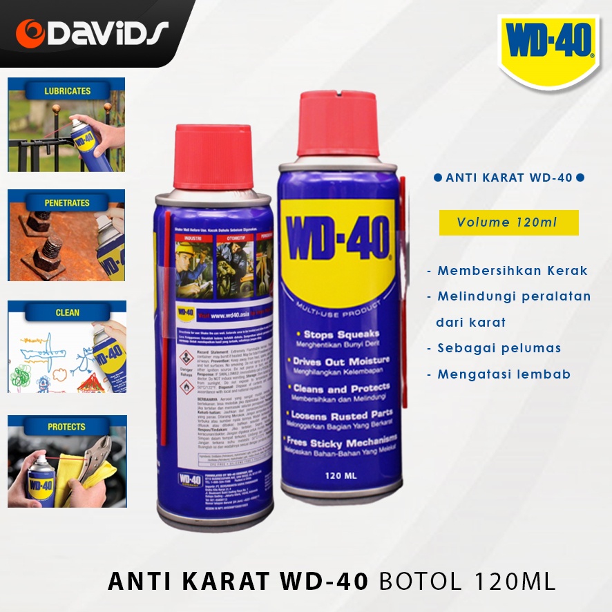 Jual WD 40 Cairan Pelumas Anti Karat Semprot 191ml 333ml | Shopee Indonesia