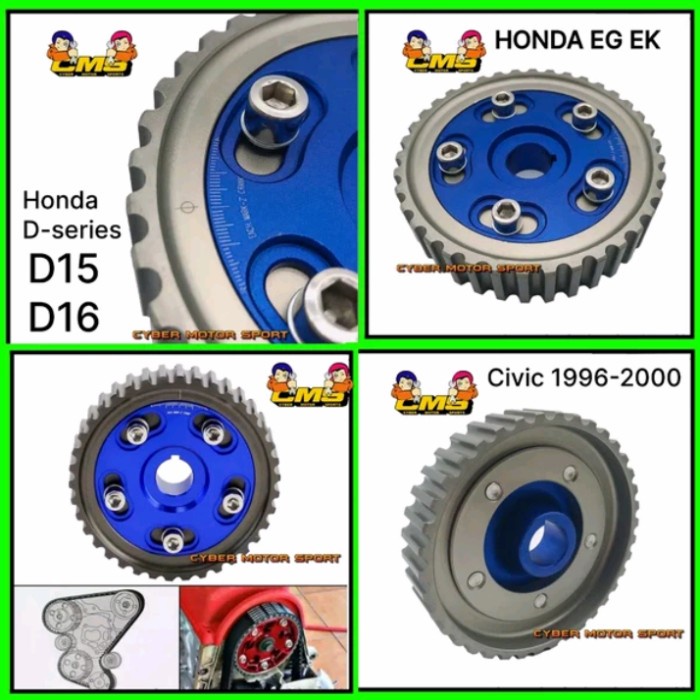 thumbnail image 2 of VENEKA Adjustable Cam Gear Pulley - Performance Upgrade For Honda D15/D16 SOHC Engines 88-00 2 of 10