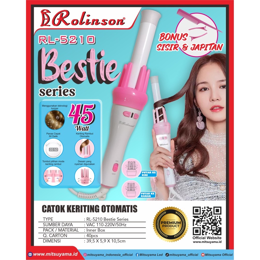 Jual Barangunik2021 -Catok Rambut Keriting Otomatis Rolinson RL-5210 ...