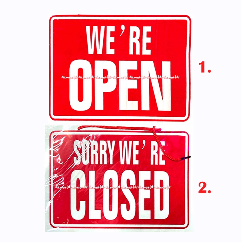 Jual Sorry We're Closed Yes We' re Open Sign Paper Kertas Penanda Toko ...