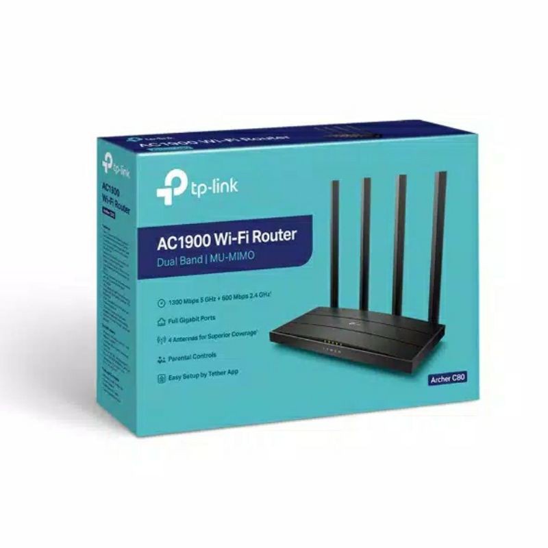 Jual TPLink Archer C80 Router Wireless AC1900 MU-MIMO Dual Band TP-Link ...