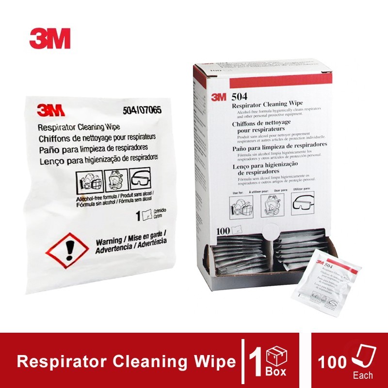 Jual 3M Respirator Cleaning Wipe 504/07065 AlcoholFree 1 Box [isi 100] Shopee Indonesia