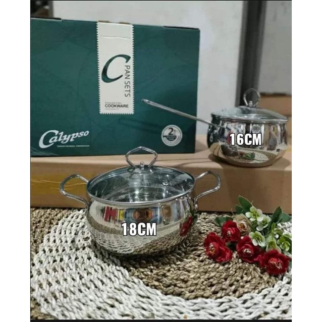 Jual Panci Set Calypso Pcs Stainless Steel Saucepan Dan Soup Pot