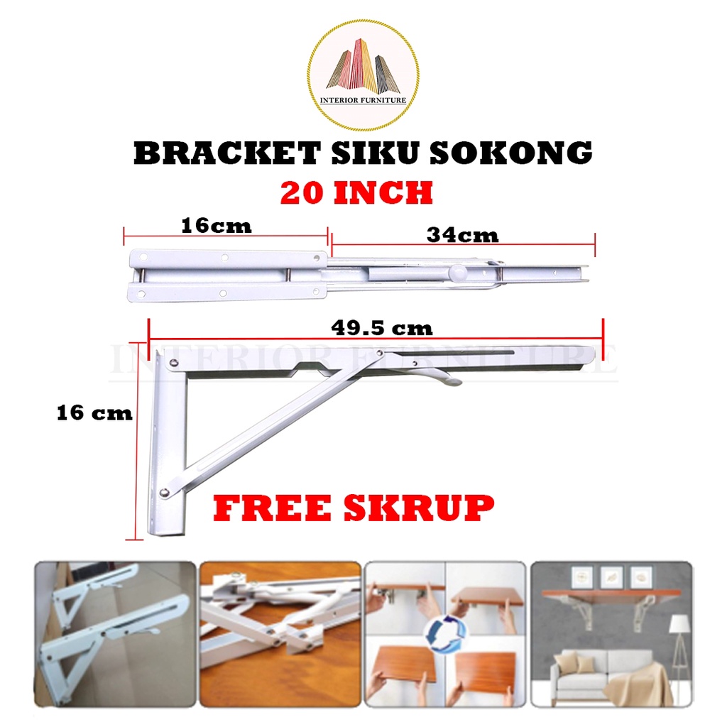 Jual Bracket Siku Rak Lipat 14