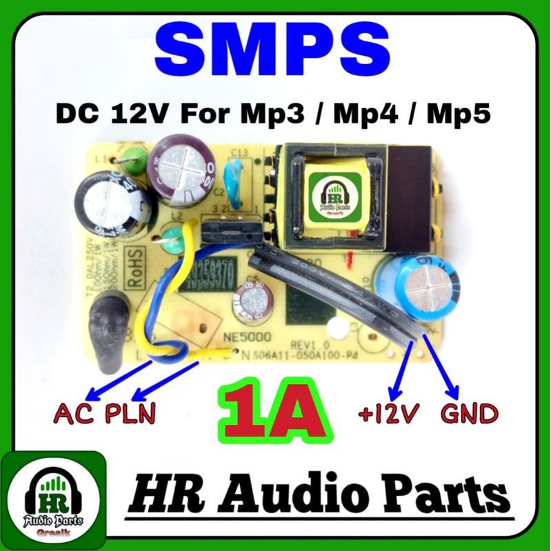 Jual SMPS DC 12V 1A for Mp3 Bluetooth Mp4 / Mp5 PreAmp Buffer Tone ...