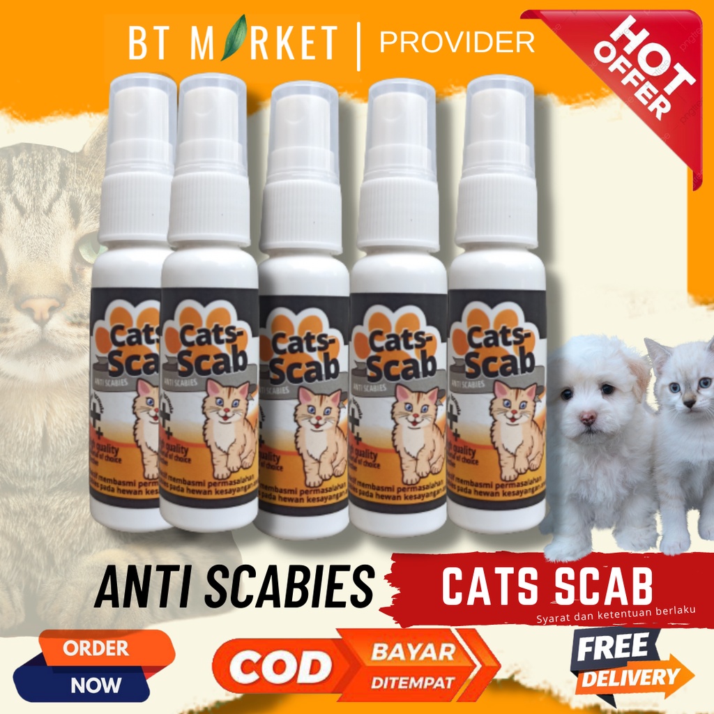 Jual CATS SCAB Obat Jamur Kucing Scabies Demodex Impetigo ANTI SCABIES ...