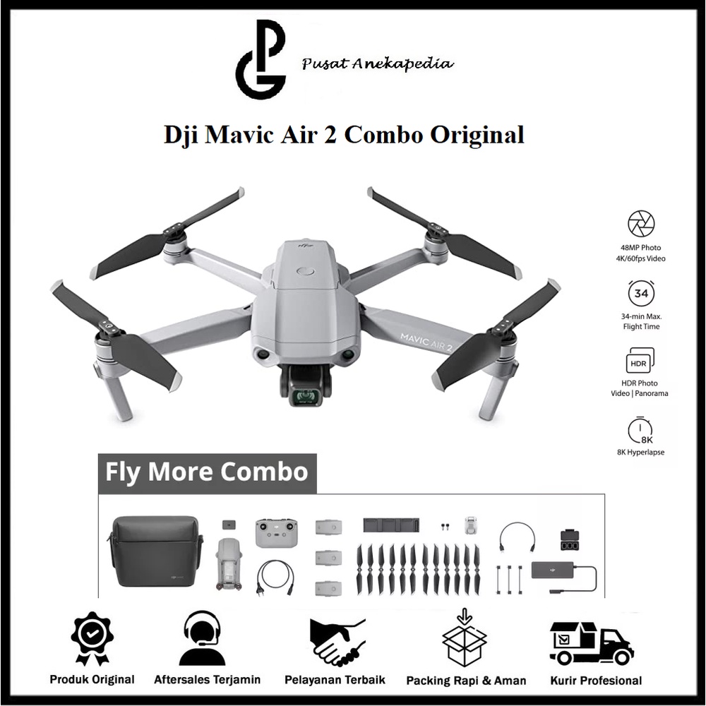 Jual DJI Mavic Air 2 Fly More Combo Original - Drone Dji Mavic Air 2 ...