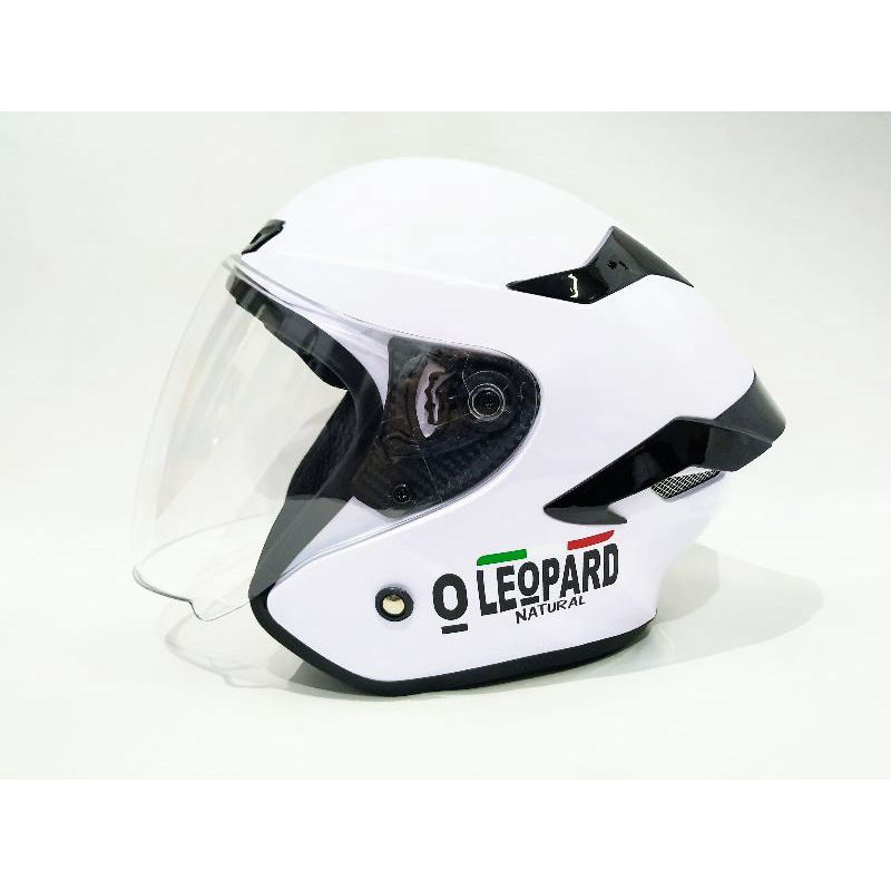 Jual HELM ARL TT COURSE LEOPARD PUTIH SINGLE VISOR SNI. | Shopee Indonesia