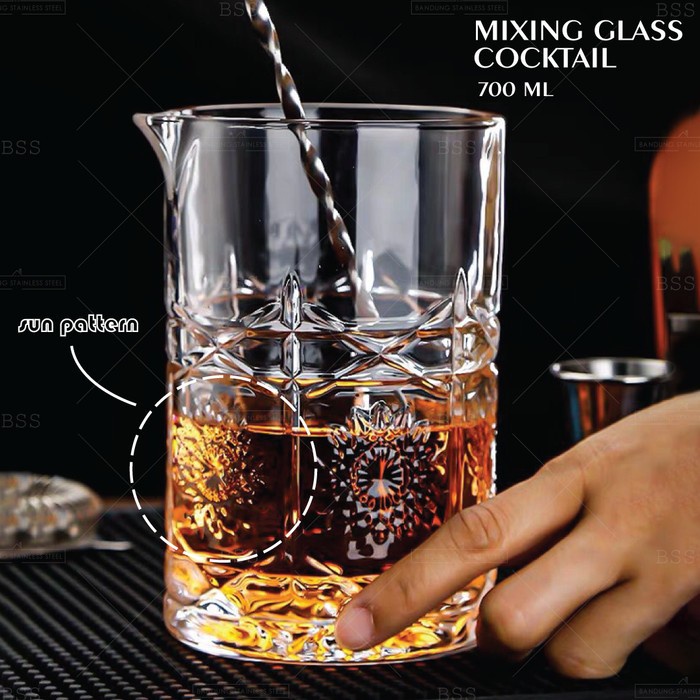 Jual Crystal Mixing Glass Gelas Shaker Kaca Tebal Besar Bartender Cocktail Shopee 1640