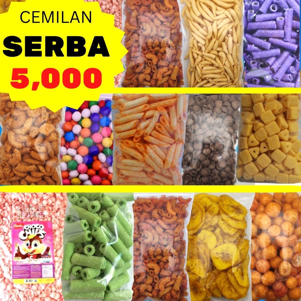 Jual Aneka Cemilan Serba 5 Ribu Camilan Murah 5 Ribu Bebas Pilih Rasa