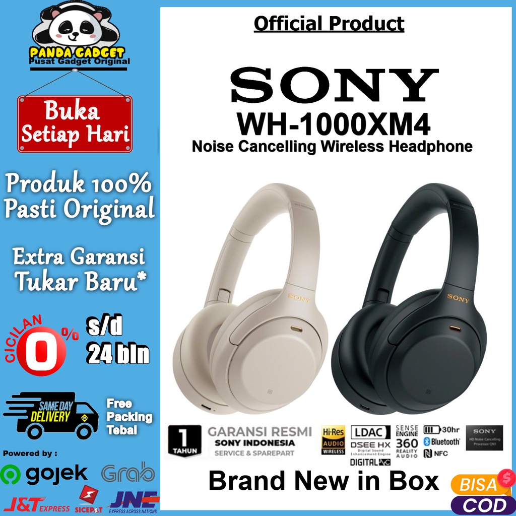 Jual SONY WH-1000XM4 / WH1000XM4 Wireless Noise Cancelling Headphone ...