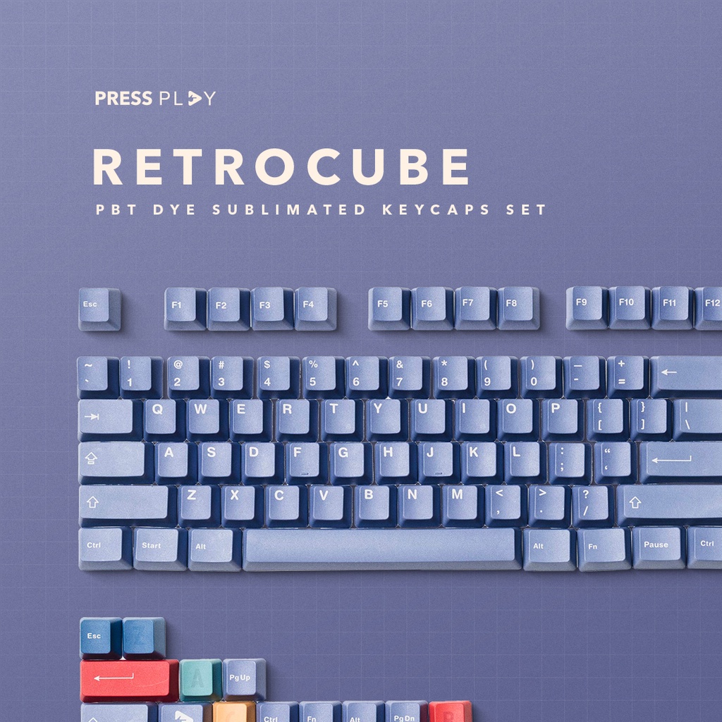 Jual Retrocube Press Play x Jebbra PBT Keycaps | Shopee Indonesia