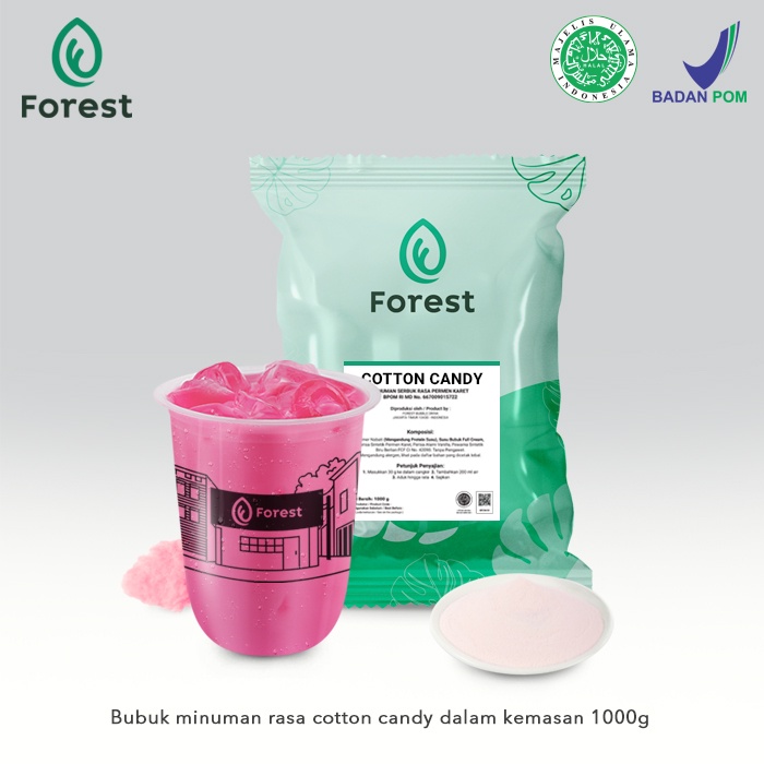 Jual Bubuk Minuman COTTON CANDY 1000 Gram - FOREST BUBBLE DRINK ...