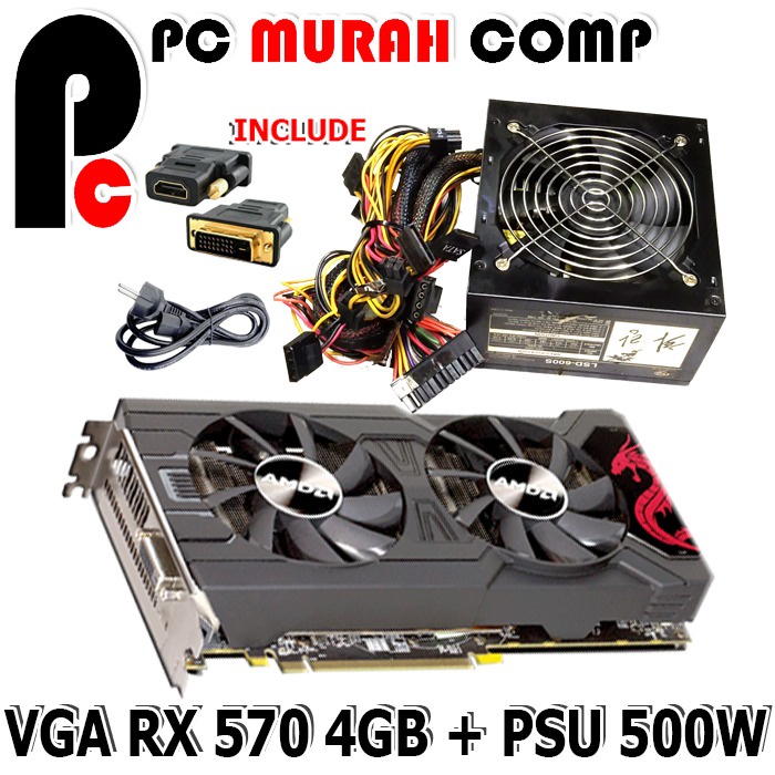 Jual VGA ddr5 256bit dan PSU 500w600w / 500 Watt 600 Watt Gaming