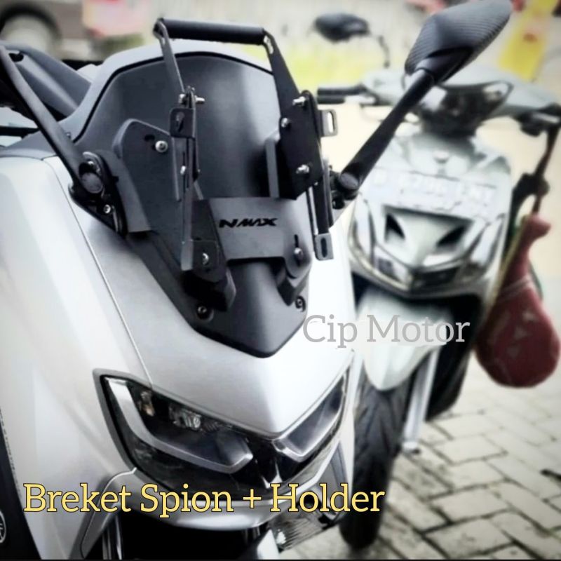 Jual Paket Breket Spion Nmax Breket Holder Hp Gps Nmax Lama Dan New Nmax