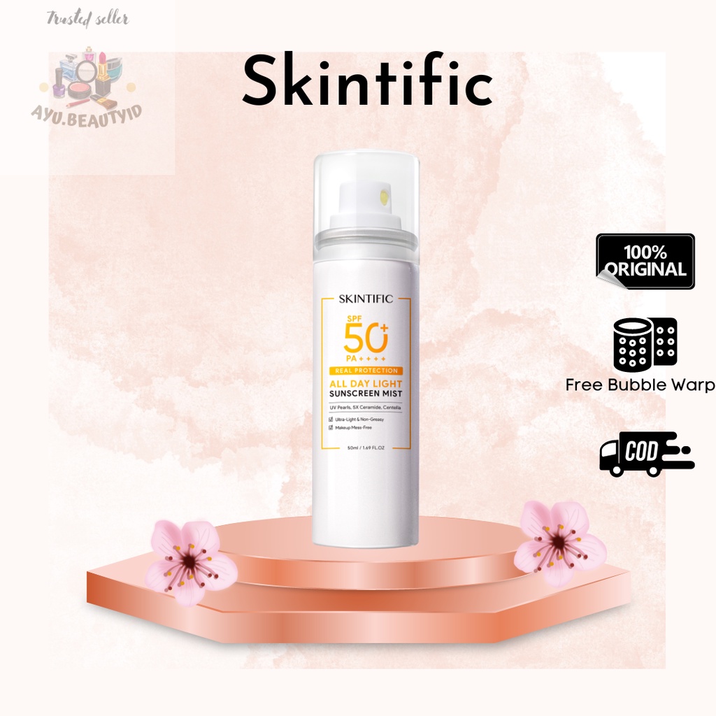 Jual Skintific All Day Light Sunscreen Mist Spf 50 Pa Shopee Indonesia 4099