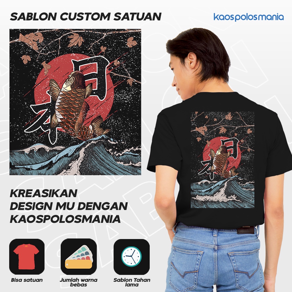 Jual Sablon Custom Satuan Bebas Desain Kaos Kpm Apparel Classic Premium Shopee Indonesia 2490