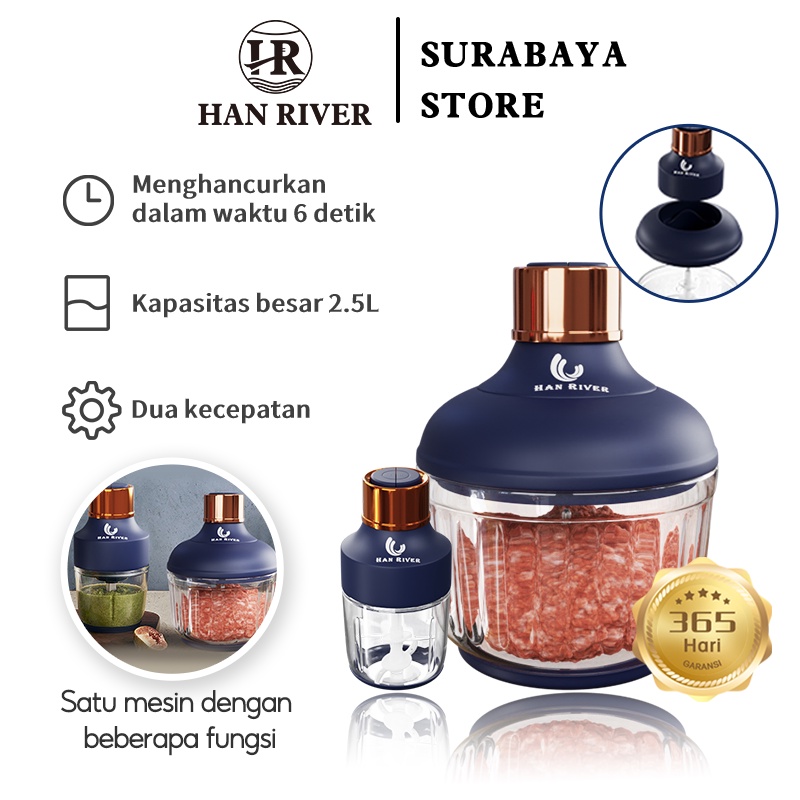 Jual HAN RIVER Chopper 2.5L / Blender Elektrik / Food Processor / Dua