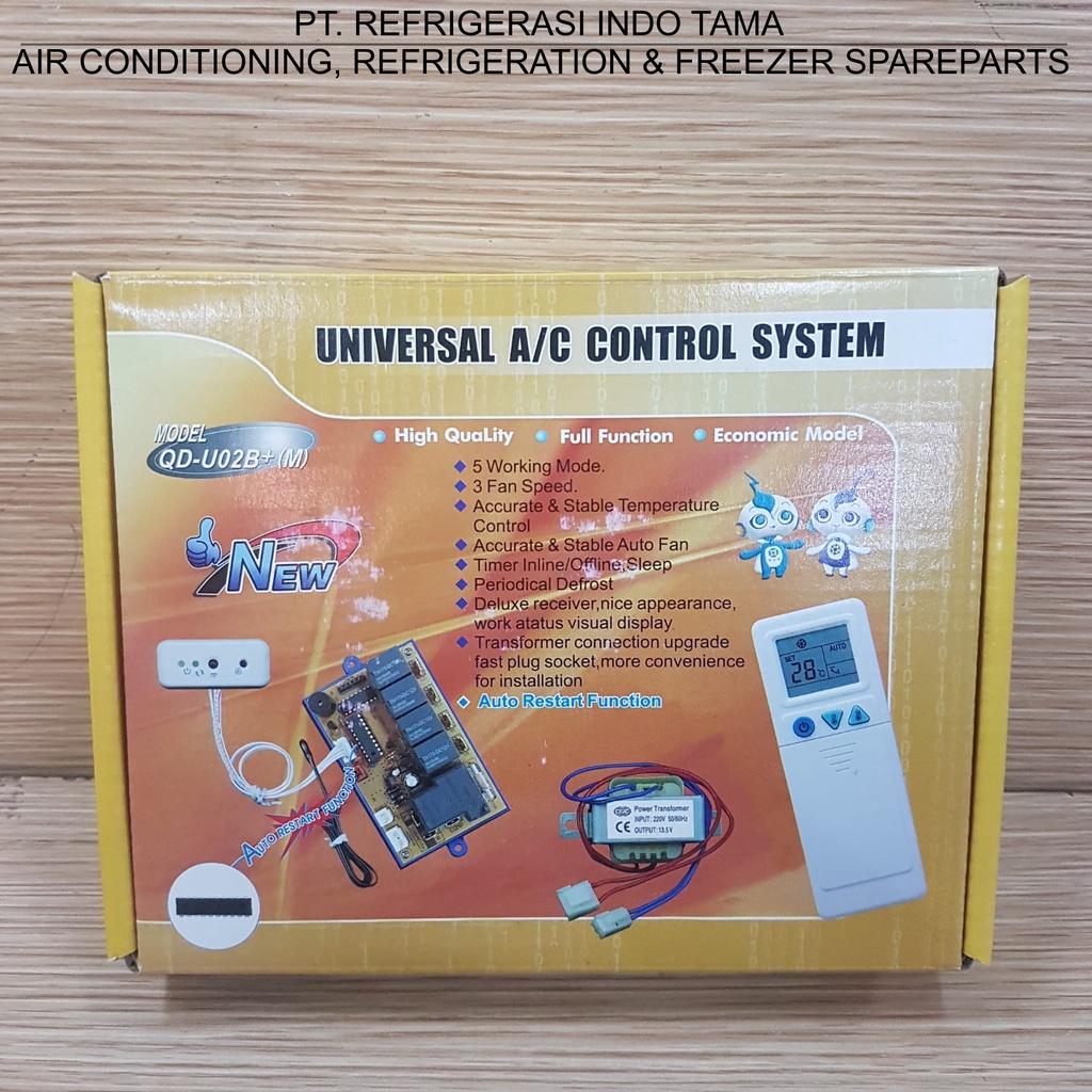 Jual REMOTE CONTROL AC UNIVERSAL QD-U02B+ (M) / MODUL AC + PCB SET ...