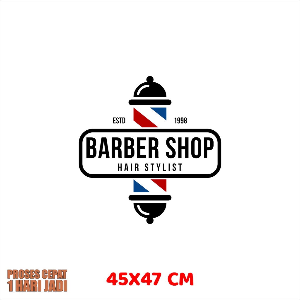 Jual Wall Cutting Sticker Stiker Dinding Barber Shop Salon Potong Cukur ...