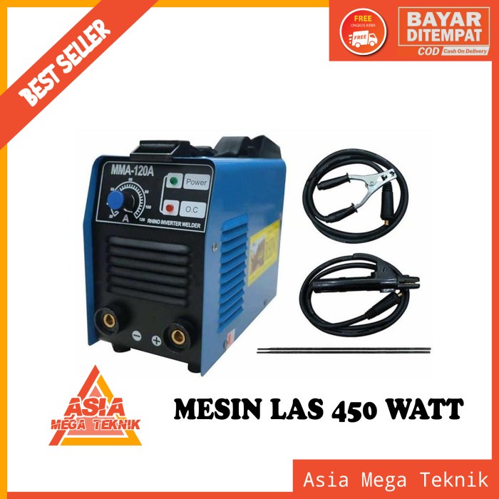 Jual Mesin Las Rhino 450 Watt Mma 120a Bisa Pakai Listrik Genset Shopee Indonesia 8655