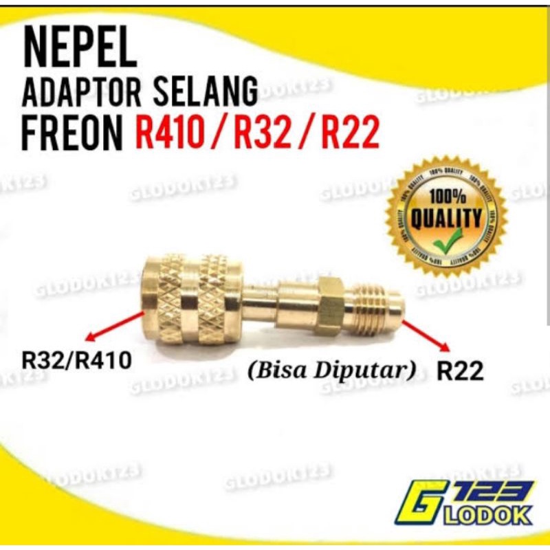Jual Nepel adaptor slang freon ac r32 / r 22 / r 410 | Shopee Indonesia