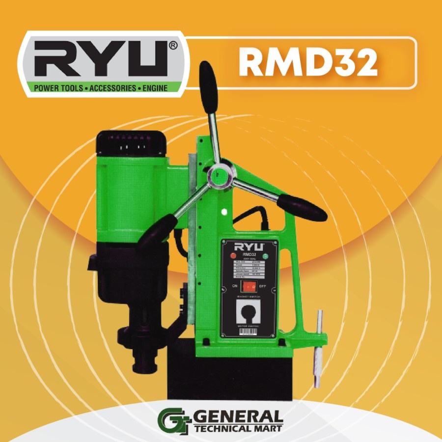 Jual RYU Mesin Bor Magnet RMD 32 MM Magnetic Drill RMD32 32MM | Shopee ...