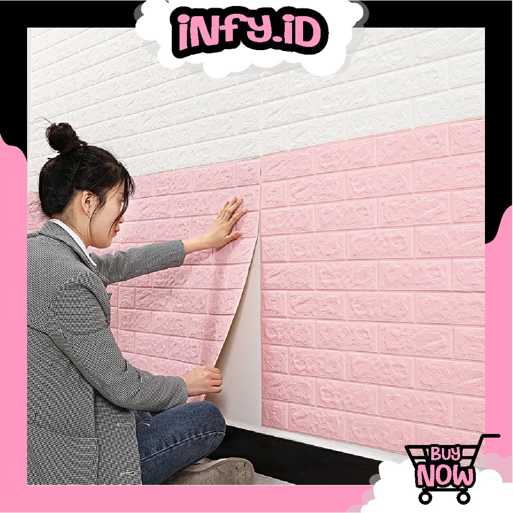 Jual Infy - Wallpaper Dinding Foam Timbul 3d Bata Classic Brick 70 X 77 