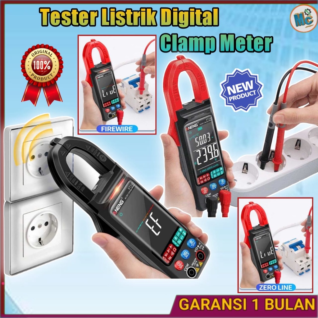Jual PROMO ORIGINAL ANENG Tester Listrik Digital Clamp Meter tang amper ...