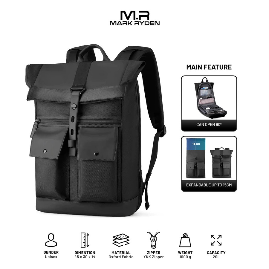 Jual Mark Ryden MR1696 Tas Ransel Backpack Laptop Waterproof 15.6 Inch ...