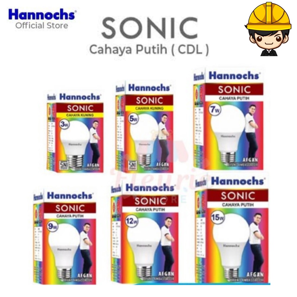 Jual Lampu Led Hannochs Sonic 3w 5w 7w 9w 12w 15w 20w Shopee