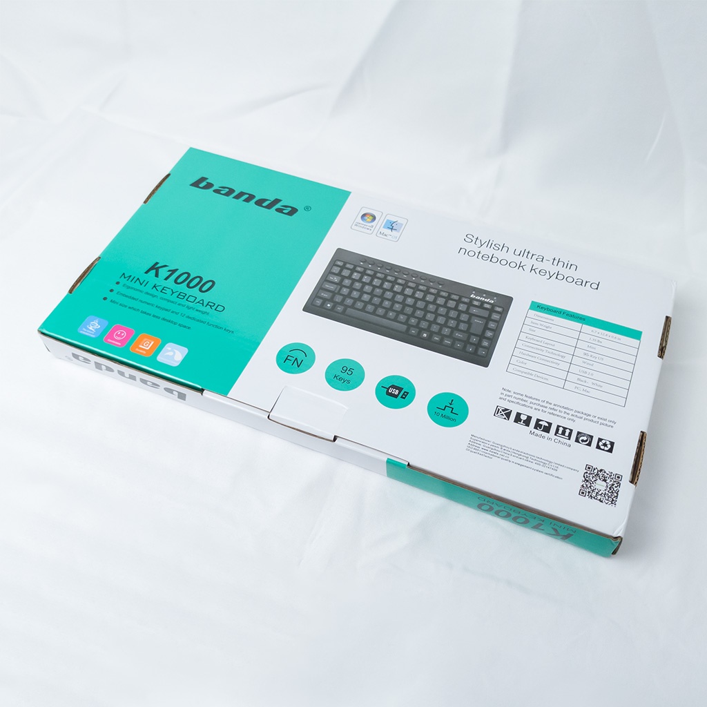 Jual Keyboard Mini USB BANDA K1000 / Keyboard Mini Slim External ...